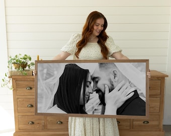 Custom Photo Frame Vintage Gold or Wood Display Family Wall Decor Rustic Wooden Finish Design Elegant Home Decoration Gift Memory Sign Faith