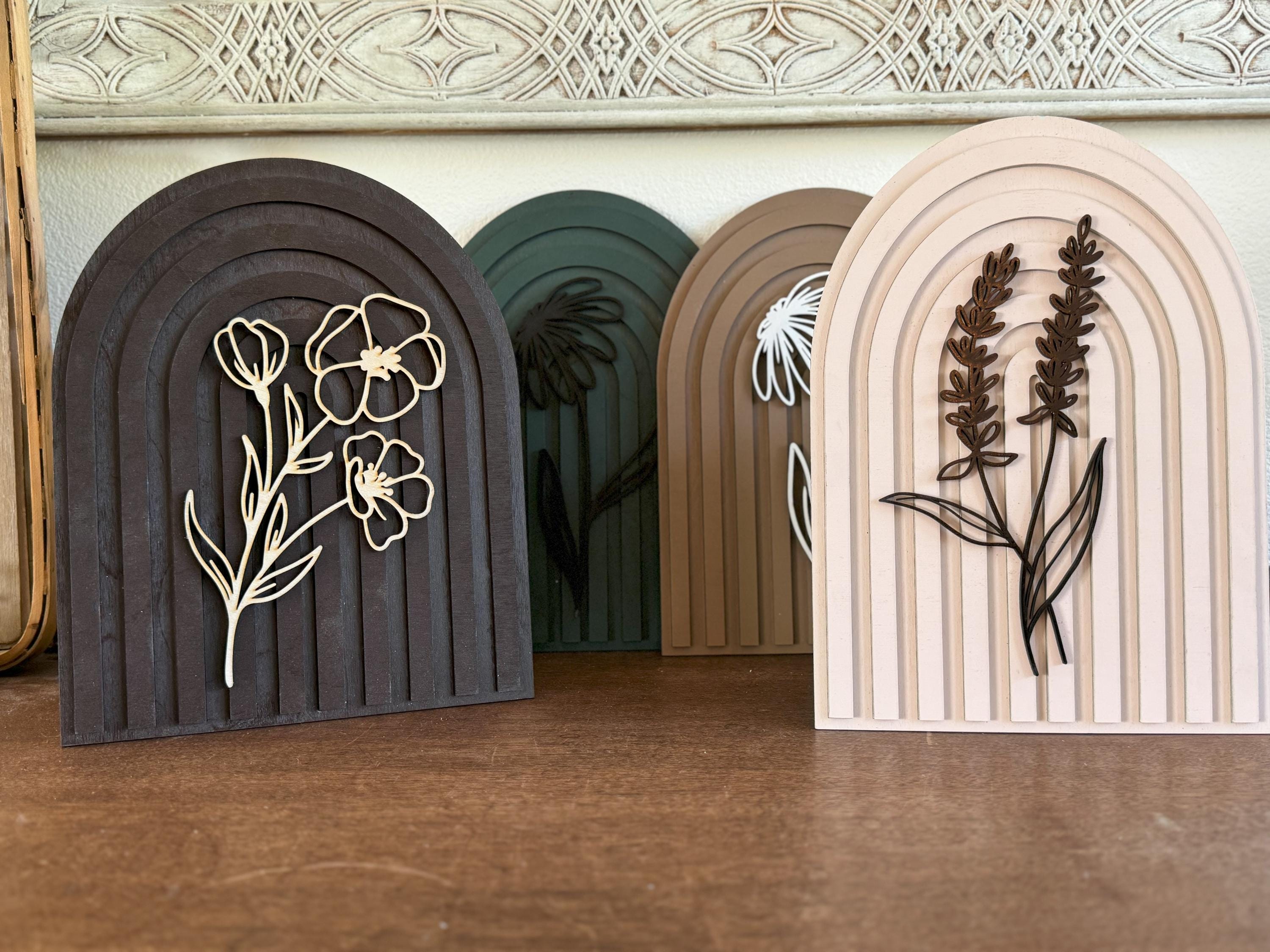 Boho Floral Arch, Entryway Wall Arch Boho Botanical Sign Wooden Arch Arrangement Boho Spring Decor Boho Botanical Decor