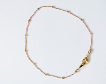 Satellite Bracelet, Necklace/Anklet, Gold Bracelet, Dotted Bracelet, Dainty Necklace, Delicate Necklace, Layering Bracelet, Station Bracelet