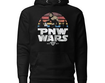 PNW Wars Retro Sunset Pullover Hoodie