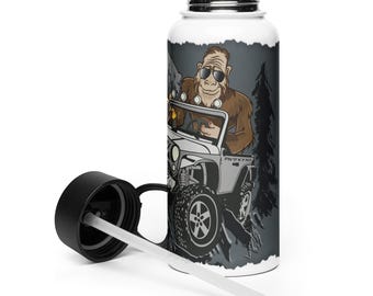 Jeepin' Bigfoot 32 oz Stainless Steel Water Bottle
