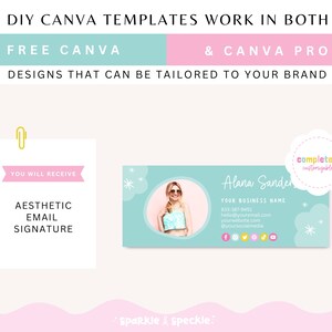 Canva Email Signature Template: Blue Business Email Footer For Gmail and Outlook SUNB01 - Sparkle & Speckle image 2