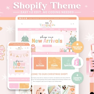 Christmas Shopify Theme | Festive Boutique Website Template | Holiday Store Design - CHRI01 Sparkle & Speckle
