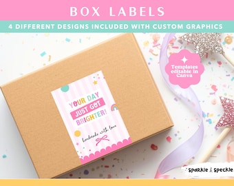 Mail Packaging Labels for Gift Shops and Creative Brands | Colorful ...