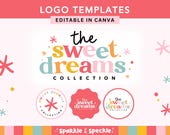 Colorful Kids Boutique Logo Template: Playful Canva Design for Etsy and Craft Shops - SD02 Sparkle & Speckle