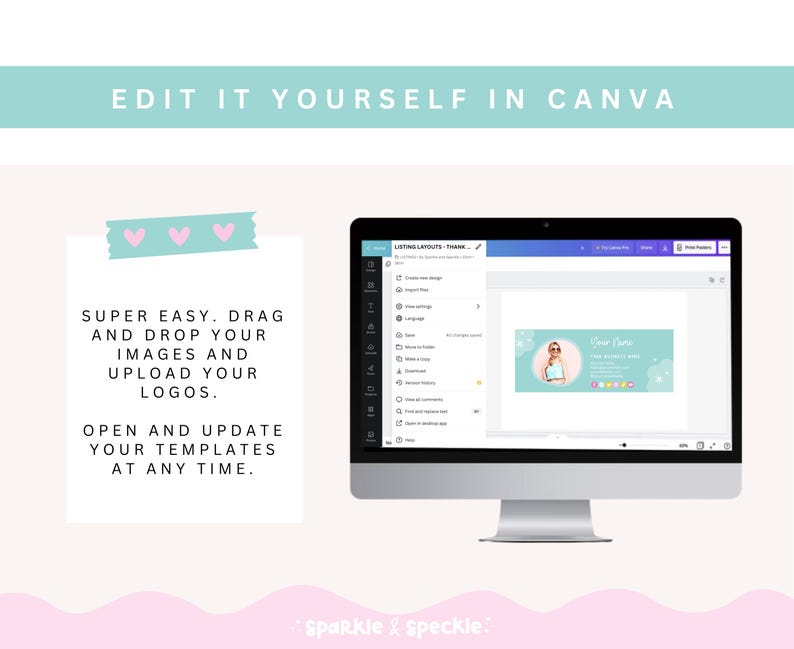 Canva Email Signature Template: Blue Business Email Footer For Gmail and Outlook SUNB01 - Sparkle & Speckle image 4