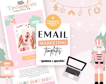 Christmas Email Marketing Templates: Editable Canva Holiday Newsletter Banners – CHRI01 Sparkle & Speckle.