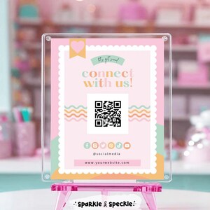 Qr Code Raimbow Rainbow QR Code Sign Template: Editable Canva Design for Social Media ...