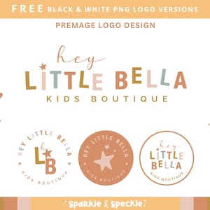 Diseño de logotipo colorido, logotipo de Star Boutique, conjunto de logotipos divertidos para pequeñas empresas, HLB01 - Sparkle & Speckle