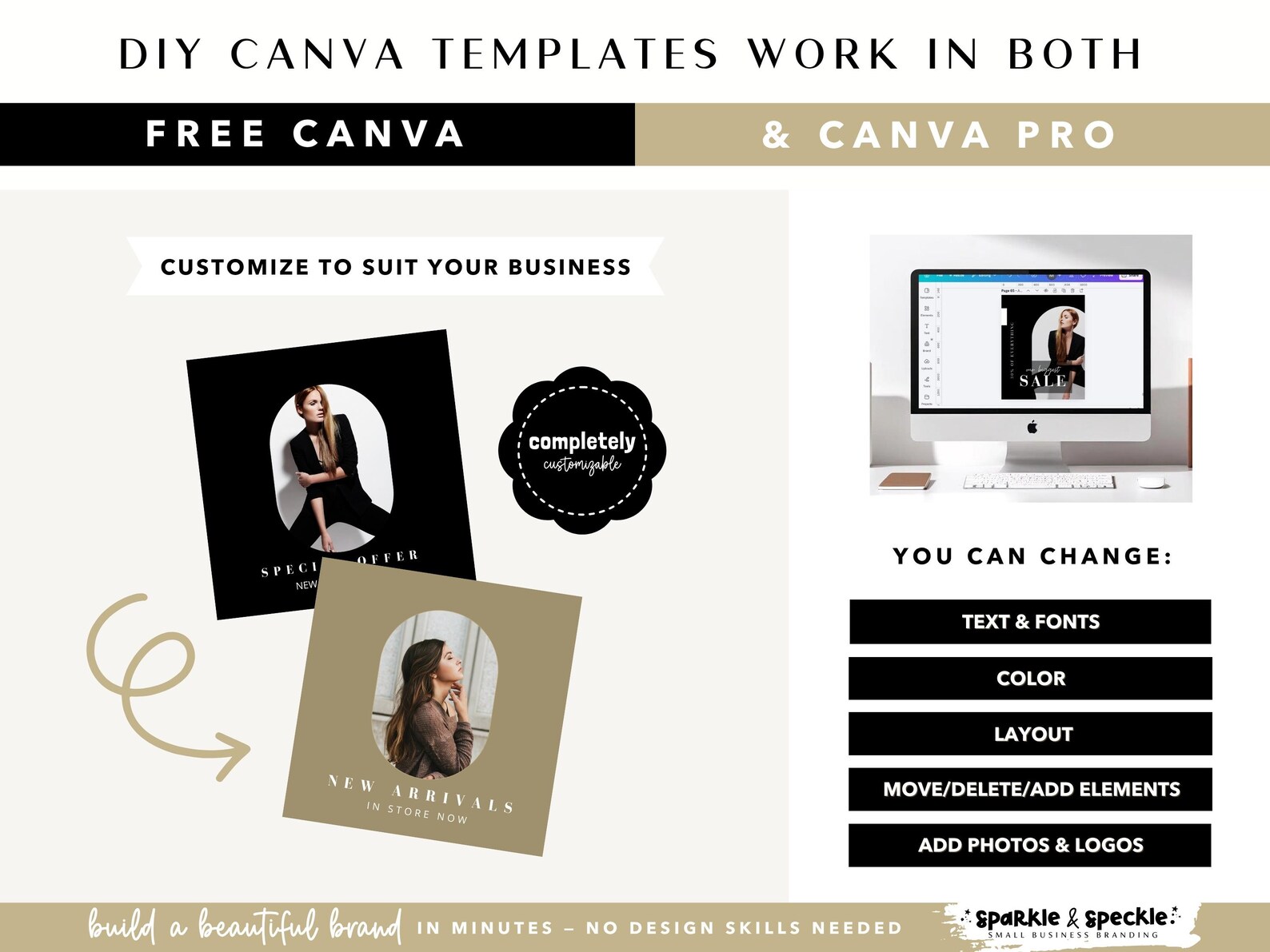 Black White Instagram Templates | Editable Canva Posts and Stories ...