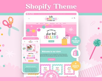 Colorful Craft Shopify Theme | Website Template for Handmade and DIY Businesses - HGS01 Sparkle & Speckle