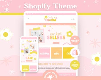 Shopify-Theme für digitale Produkte | Shopify-Website-Vorlage | Canva-Vorlage und druckbarer Shop – LUC01 Sparkle & Speckle