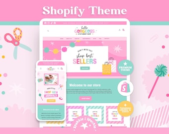 Craft Shopify Theme | Website Template for Handmade Businesses and Creative Shops | Canva Website Banners - HGS01 Sparkle & Speckle