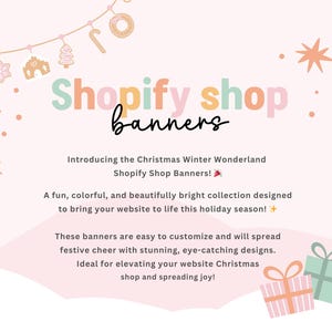 Christmas Shopify Banner Templates Canva | Holiday Website Graphics - CHRI01 Sparkle & Speckle image 2