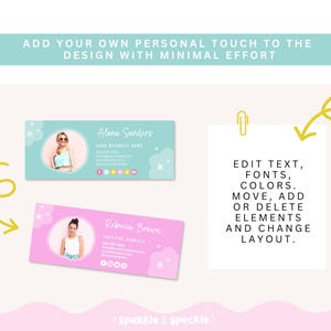 Canva Email Signature Template: Blue Business Email Footer For Gmail and Outlook SUNB01 - Sparkle & Speckle image 3