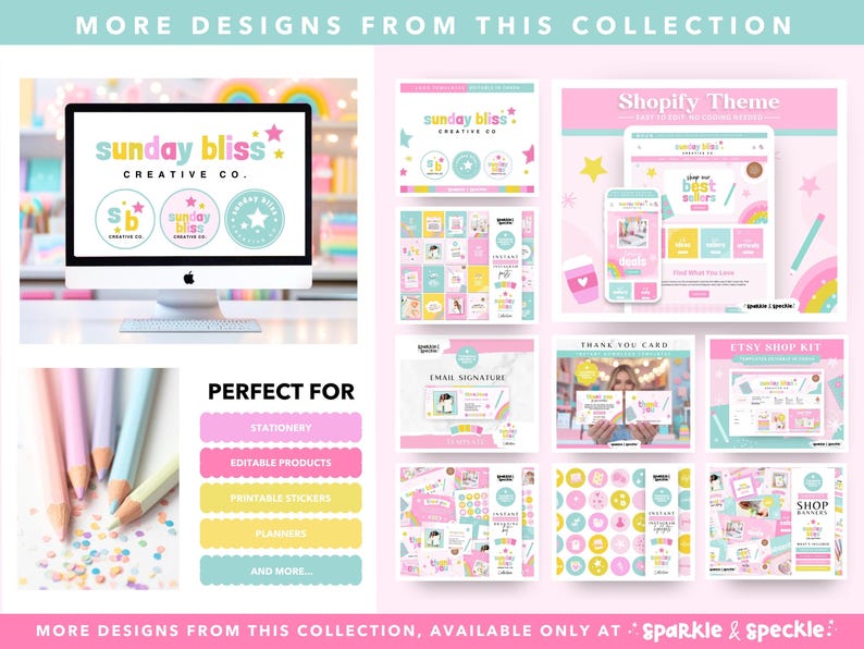 Canva Email Signature Template: Blue Business Email Footer For Gmail and Outlook SUNB01 - Sparkle & Speckle image 7