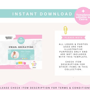 Canva Email Signature Template: Blue Business Email Footer For Gmail and Outlook SUNB01 - Sparkle & Speckle image 6