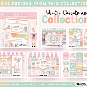 Christmas Shopify Banner Templates Canva | Holiday Website Graphics - CHRI01 Sparkle & Speckle image 5