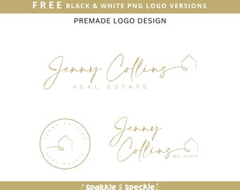 Premade Realty Logo Design, Signature Property Management Logo, Building House Logo, Realtor Branding, Real Estate Logo - Sparkle & Speckle