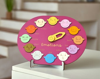 Educational Toy Emotion Wheel Toddler Learning Feelings Chart Montessori Baby Gifts Sensory Mood Board Kids Activity Preschool Toys