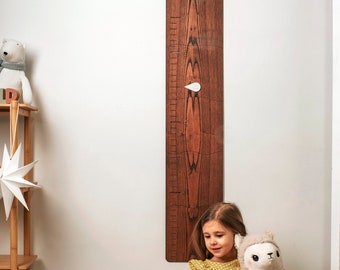Wooden Growth Chart Height Ruler Playroom Decor Birthday Gift Handmade Growth Ruler Home Decor Personalized Nursery Preschool Wooden Toys