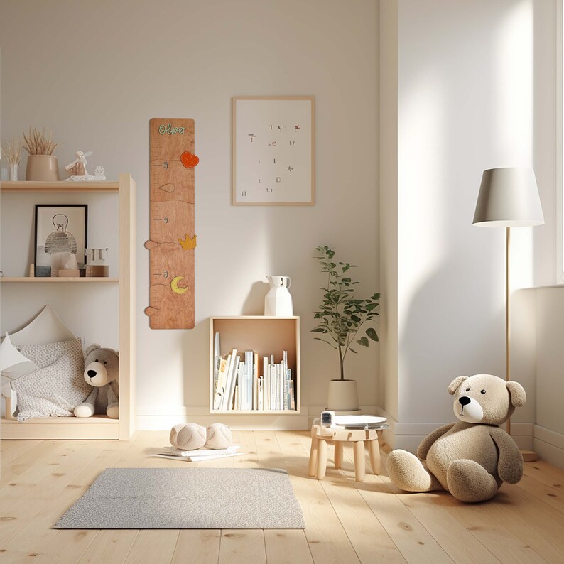 Wooden Height Chart Nursery Growth Chart Wooden Nursery Decor Baby