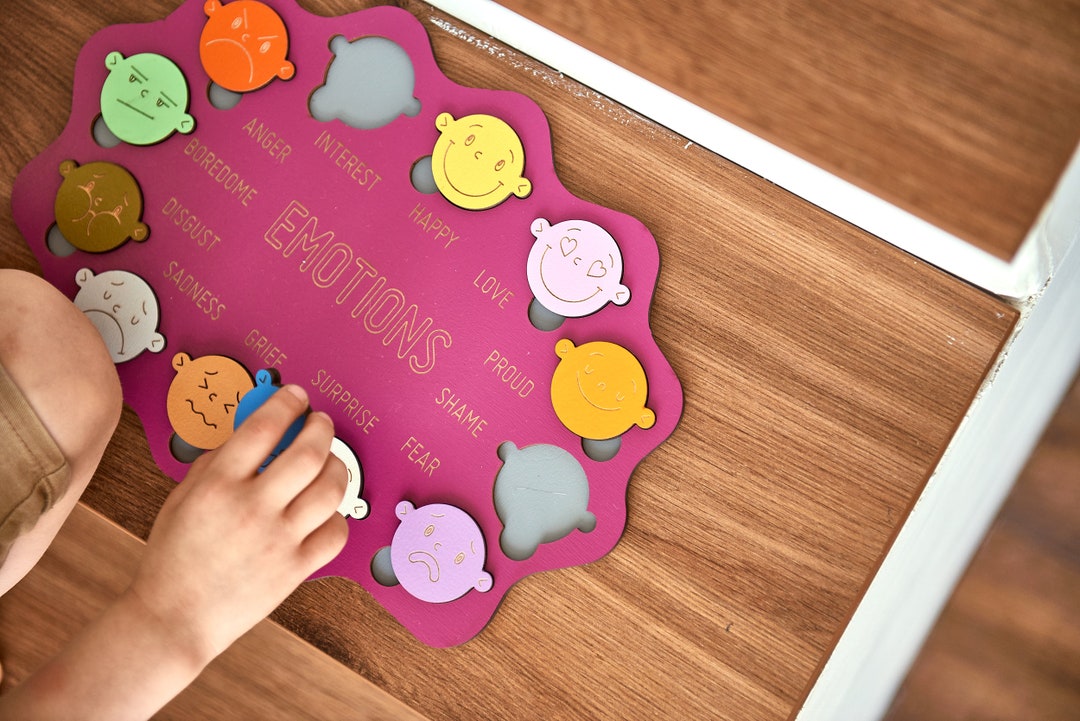 Emotions Puzzle Busy Puzzle Board Kids Educational Puzzle Etsy