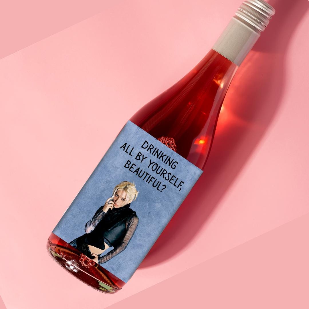 Felix Stray Kids Wine Label: Kpop Birthday Gift (digital Download) - Etsy