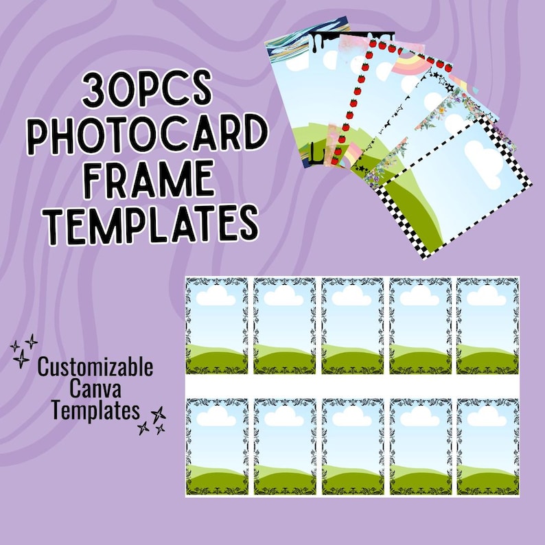 Kpop Photocard Frame Canva Template Set, Digital Download, Customizable ...