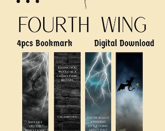 Fourth Wing Bookmarks: Dragon Fantasy Set (Digital Download)