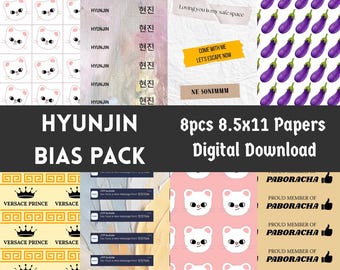 Hyunjin Stray Kids Scrapbook-Papier: Kpop Bias Pack (Digitaler Download)