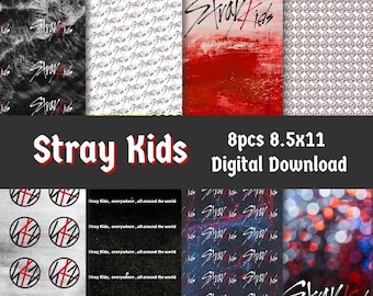 Stray Kids Scrapbook-Papier: Kpop Printables (Digitaler Download, PDF & JPEG)