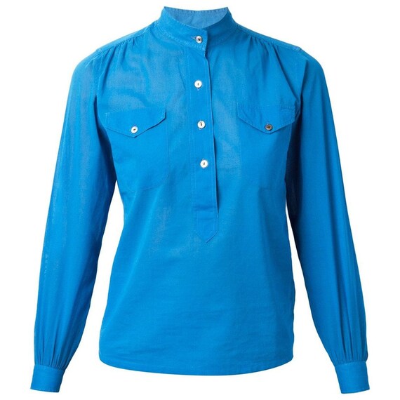 YSL 60s mandarin collar shirt
