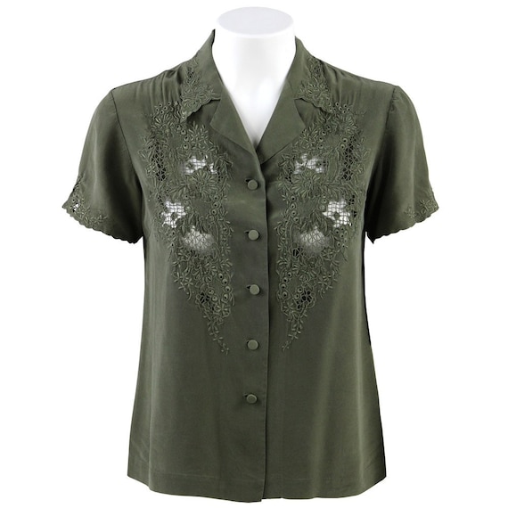 Green Silk Shirt