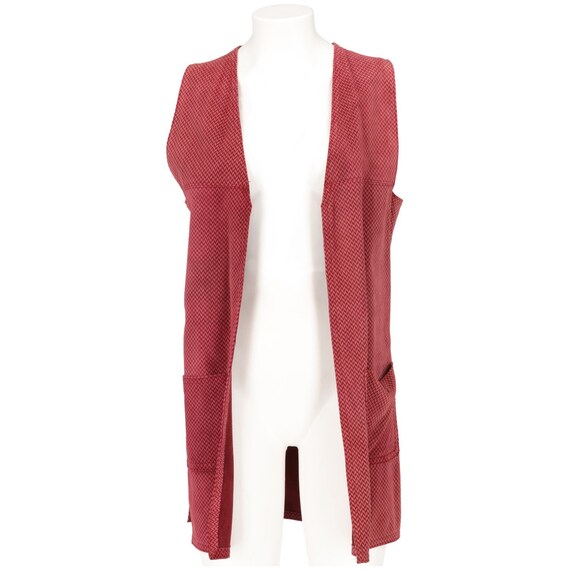 80s bordeaux suede vest