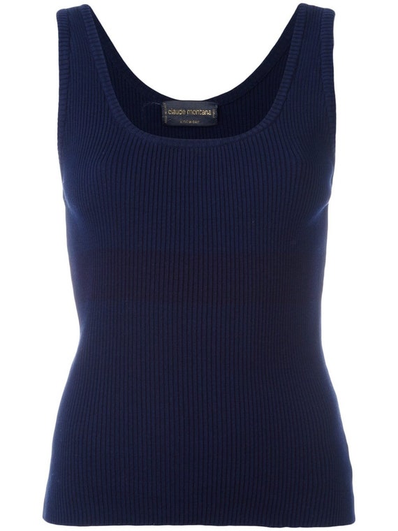 Claude Montana 80s blue top