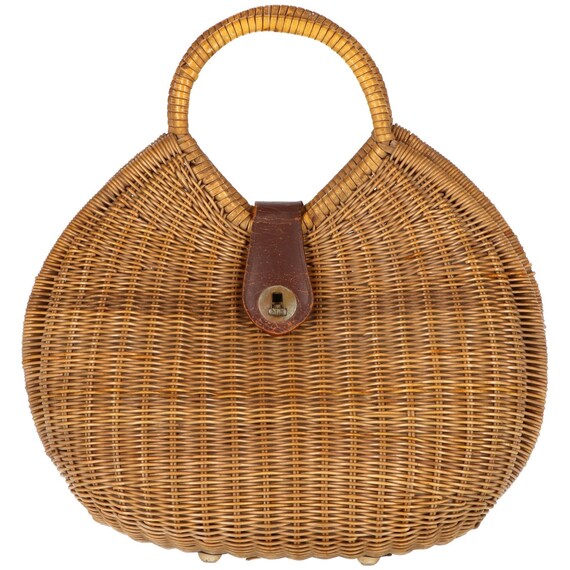 Vintage 50s wicker bag