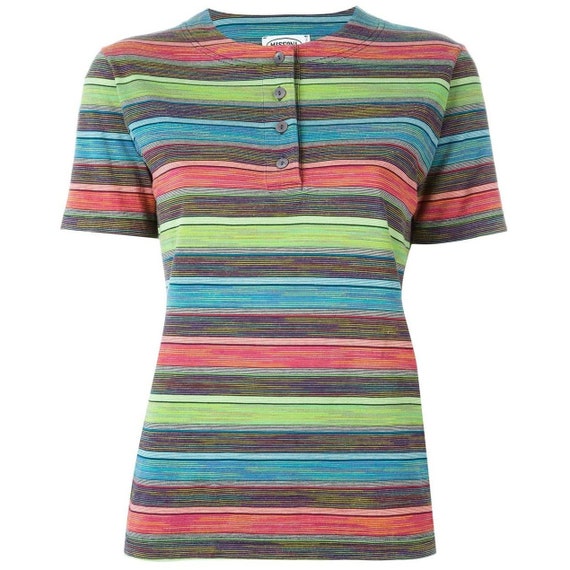 Missoni 90s striped Henley T-shirt