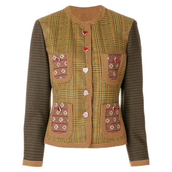 90s Moschino Couture tartan jacket
