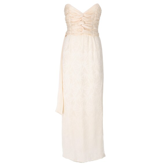 90s ivory heart neckline wedding dress