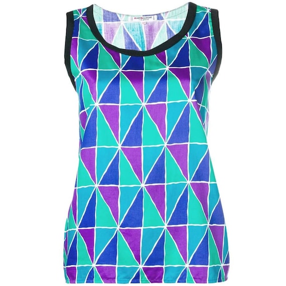 Yves Saint Laurent 70s geometric printed top
