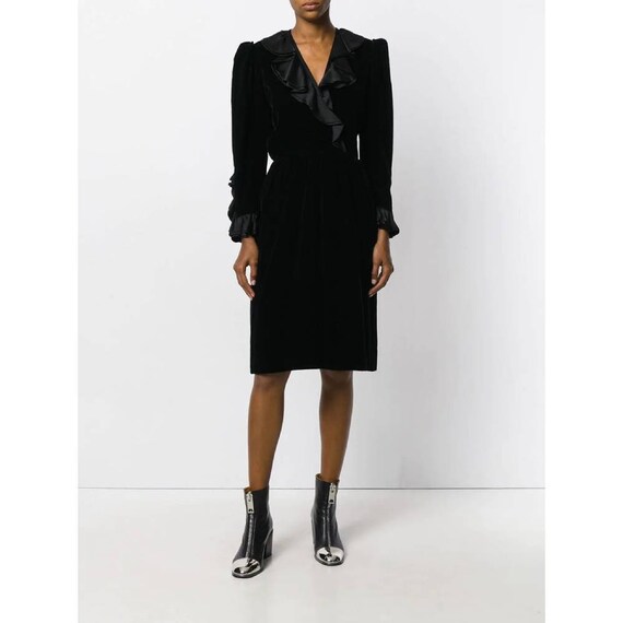 70s Yves Saint Laurent ruffle dress