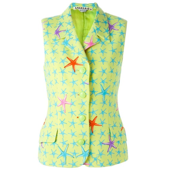 Versace 90s lime green vest