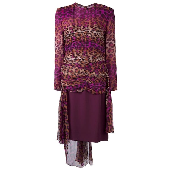Scherrer leopard print 80s dress