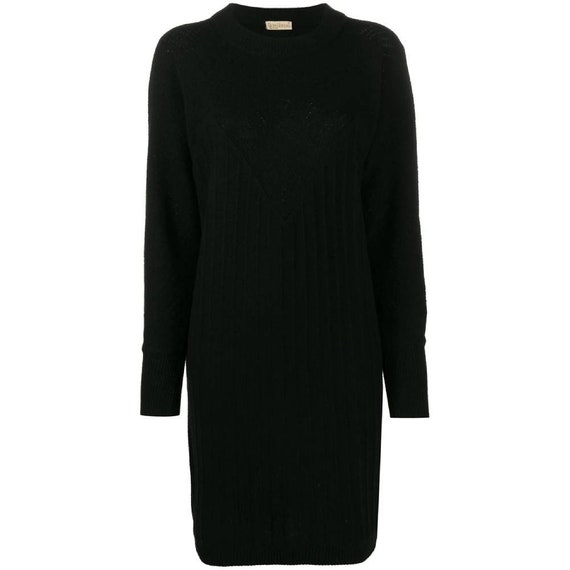 80s Gianni Versace black knitted dress