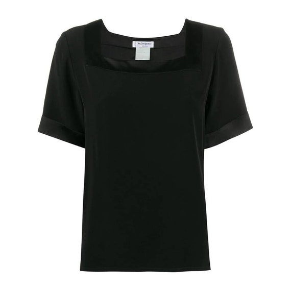 Yves Saint Laurent 90s black blouse