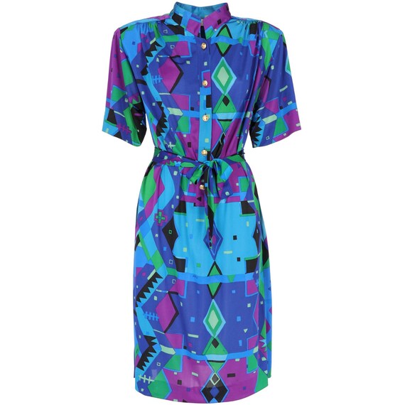 Ken Scott 80s chemisier midi dress