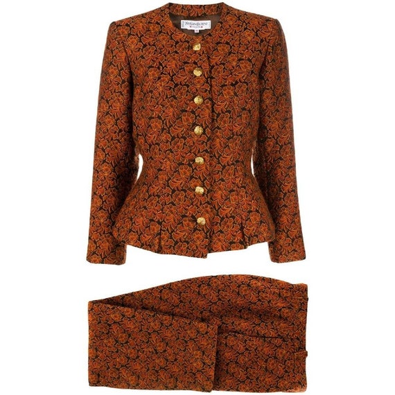 Yves Saint Laurent 80s jacquard trousers suit