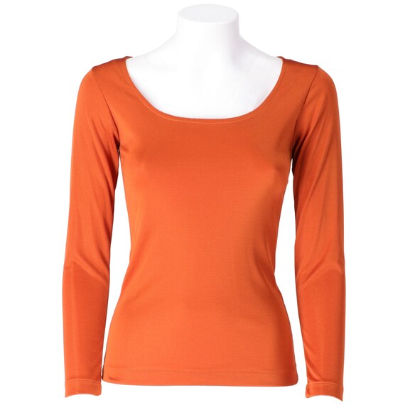 Yves Saint Laurent 70s rust-colored top