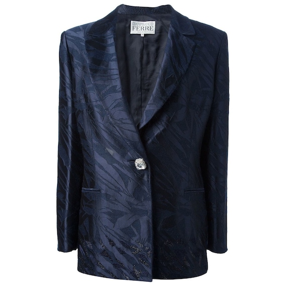 Gianfranco Ferré 80s blue skirt suit